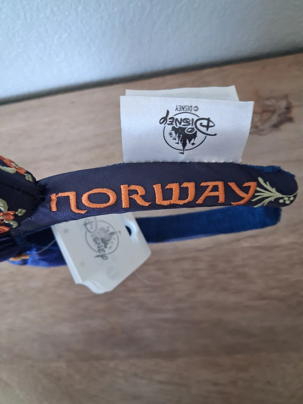Disney Embroidered Navy Floral Minnie Ears Headband From Norway